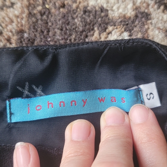 Johnny Was S Black Embroidered Dress Floral Colorful Embroidery - Picture 5 of 7